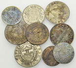 Glarus/Uri/Waadt/Helvetische Republik, Lot von 9 Kantonalmünzen
