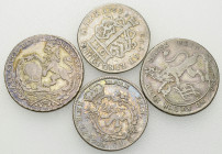 Altdeutschland, Lot von 4 AR Münzen