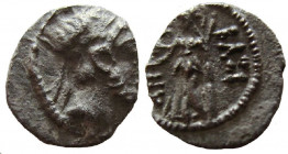 Seleukid Kingdom. Antiochos IX Eusebes Philopator, 114-95 BC. AR Obol. Samarian mint.
