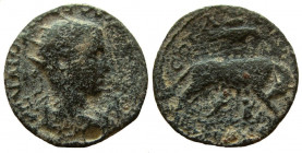 Judaea. Aelia Capitolina (Jerusalem). Hostilian. As Caesar, 250-251 AD. AE 26 mm.