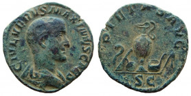 Maximus. Caesar, 235-238 AD. AE Sestertius. Rome mint.