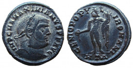 Maximianus. First reign, 286-305 AD. Silvered AE Follis. Heraclea mint.