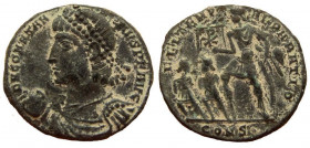 Constantius II, 337-361 AD. AE Follis. Constantinople mint.
