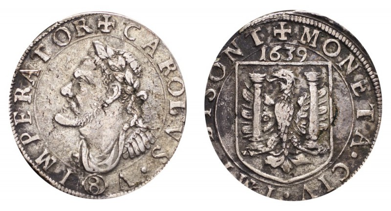 FRANCE. Charles V, 1519-58. Teston 1639, 8.26 g. Bd.1288 (4 f.) - PA.5414 var. (...