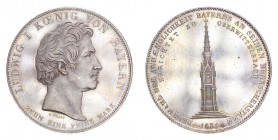 GERMANY: BAVARIA. Ludwig I, . Taler 1834, Munich. 28.06 g. Thun-64; J-46; AKS-131. Geschichtsthaler. Struck to commemorate the construction of the Mon...