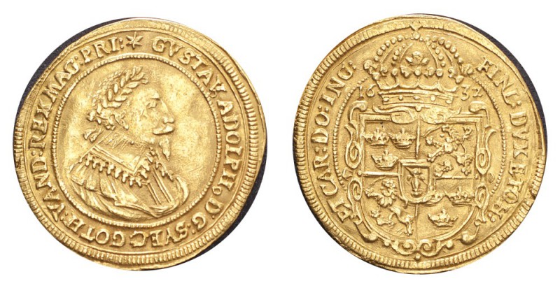 GERMANY: NURNBERG. Gustav II Adolf, king of Sweden, 1611-32. Gold Ducat 1632, Nu...