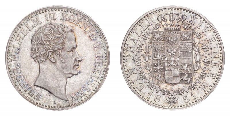 GERMANY: PRUSSIA. Friedrich Wilhelm III, 1797-1840. Taler 1831-A, Berlin. Thun-2...
