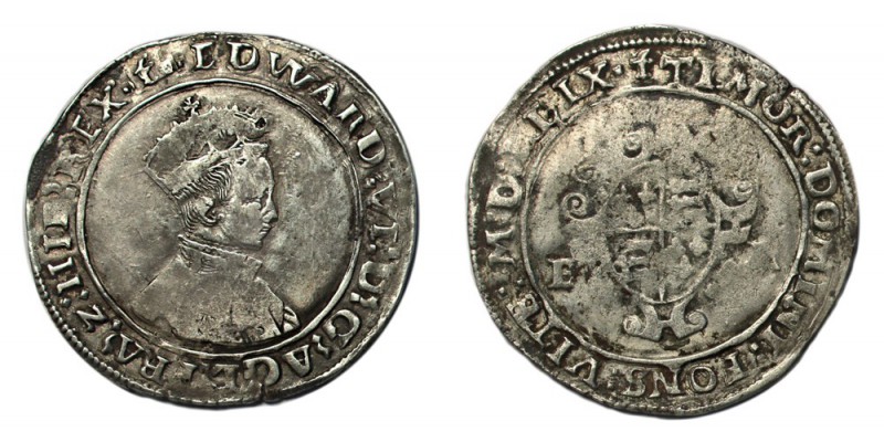 GREAT BRITAIN. Edward VI, 1547-1553. Shilling , Second period, Canterbury, 1549,...