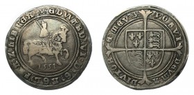 GREAT BRITAIN. Edward VI, 1547-1553. Halfcrown , Fine silver issue, walking horse right with plume, mm. y, 15.25g, S.2479, N.1934. Toned, nearly very ...