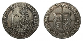 GREAT BRITAIN. Elizabeth I, 1558-1603. Crown , Seventh issue, elaborately decorated bust l. holding sword and sceptre, 1601, mm.1, 30.00g, S.2582, N.2...