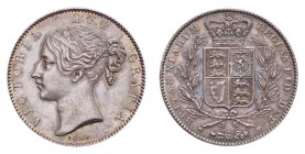 GREAT BRITAIN. Victoria, 1837-1901. Crown 1845, London. 28.28 g. Mintage 159,000. S-3882; ESC-282; Dav-105; KM-741. Attractively toned, scarce in Mint...