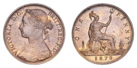 GREAT BRITAIN. Victoria, 1837-1901. Penny 1878, London. S-3954. Choice UNC.
