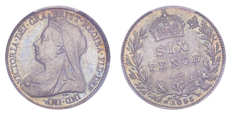 GREAT BRITAIN. Victoria, 1837-1901. Sixpence 1895, London. ESC-1765. In US plast...