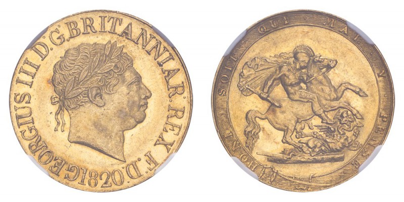 GREAT BRITAIN. George III, 1760-1820. Gold Sovereign 1820, London. 7.99 g. S-378...