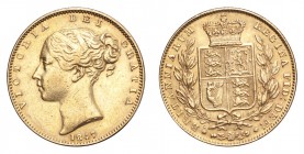 GREAT BRITAIN. Victoria, 1837-1901. Gold Sovereign 1847, London. 7.99 g. S-3852. VF.