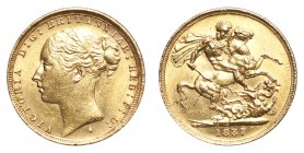 AUSTRALIA. Victoria, 1837-1901. Gold Sovereign 1887-S, Sydney. St.George. 7.99 g. Mintage 1,000,000. S-3858E, Marsh 124. GVF.