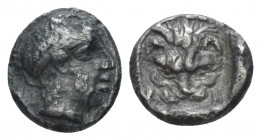 Bruttium, Rhegium Obol circa 356-351