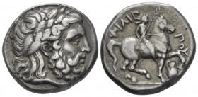 Kingdom of Macedon, Philip II, 359-336 Amphipolis Tetradrachm circa 348-342 - From the collection of a Mentor.