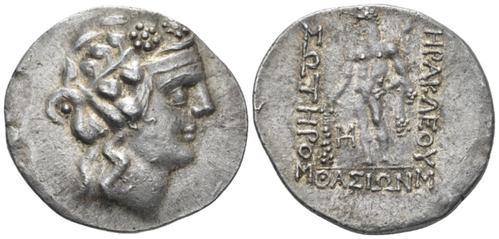 Island of Thrace, Thasos Tetradrachm circa 180-100, AR 32.00 mm., 16.92 g.
Ivy-...