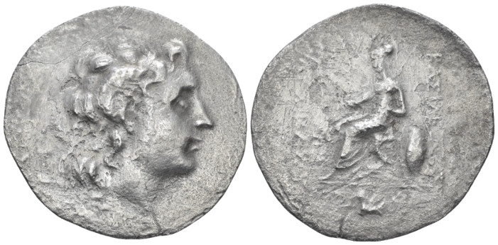 Mysia, Lampsacus Tetradrachm in name and types of Lysimachus II century BC, AR 3...