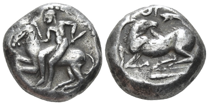 Cilicia, Celenderis Stater, contemporary imitation circa 430-420, AR 18.00 mm., ...