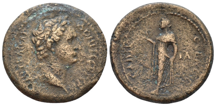 Egypt, Alexandria Domitian, 81-96 Diobol circa 91-92 (year 11), Æ 24.00 mm., 8.4...