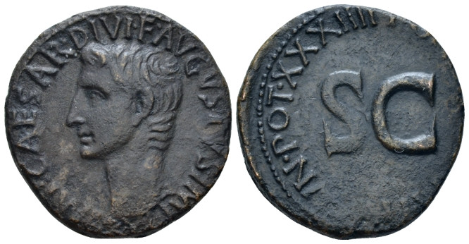 Octavian as Augustus, 27 BC – 14 AD As Rome circa 11-12, Æ 27.00 mm., 10.53 g.
...