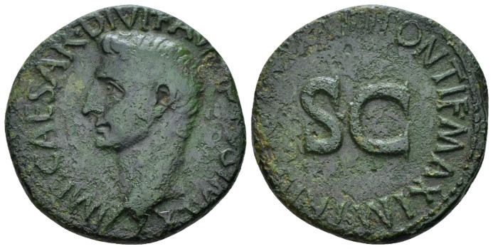 Octavian as Augustus, 27 BC – 14 AD As Rome 10-12 AD, Æ 27.00 mm., 10.36 g.
Bar...