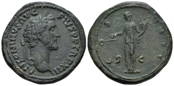 Antoninus Pius, 138-161 Sestertius Rome circa 149-150, Æ 35.00 mm., 26.25 g.
Se...