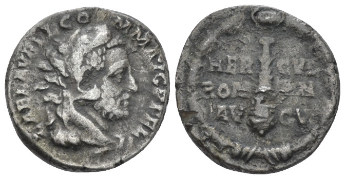 Commodus, 177-192 Denarius Rome 191-192, AR 17.00 mm., 3.48 g.
Head r., wearing...