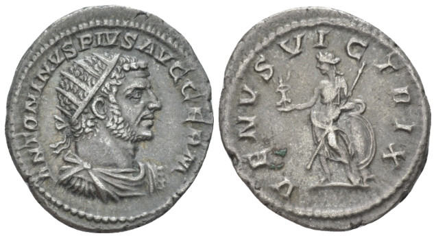 Caracalla, 198-217 Antoninianus Rome cica 213-217, AR 23.00 mm., 4.65 g.
Radiat...