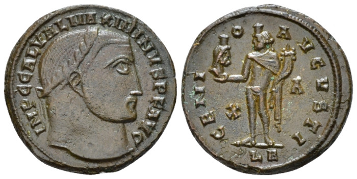 Maximinus II, 309-313 Follis Alexandria 312, Æ 22.00 mm., 5.95 g.
Laureate head...