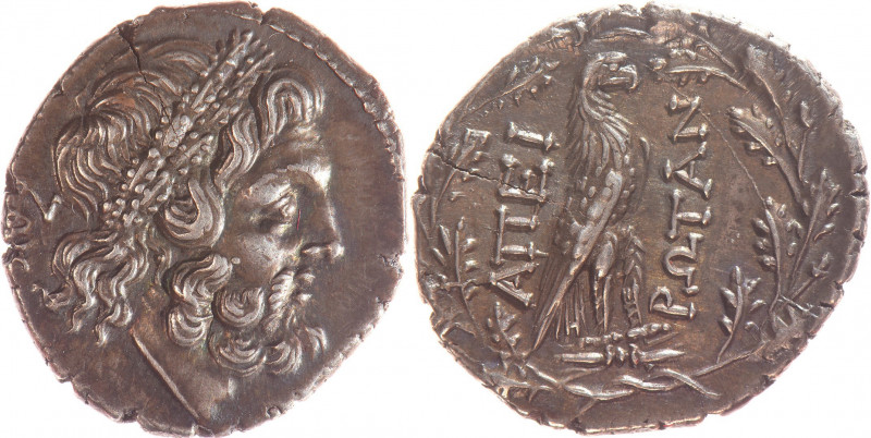 EPIRE, Ligue Epirote (234-168). Drachme (5 g) à la tête de Zeus couronnée de feu...