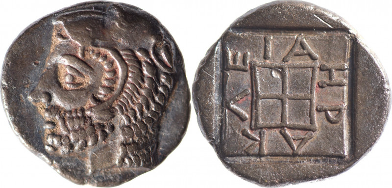 BITHYNIE, Héraclée Pontique (415-394). Diobole (1.88 g) à la tête d’Héraklès coi...