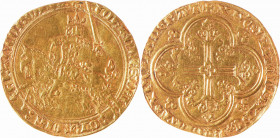 JEAN le BON (1350-1364). Franc à cheval. Dy 294. TB, a été monté, aspect poli