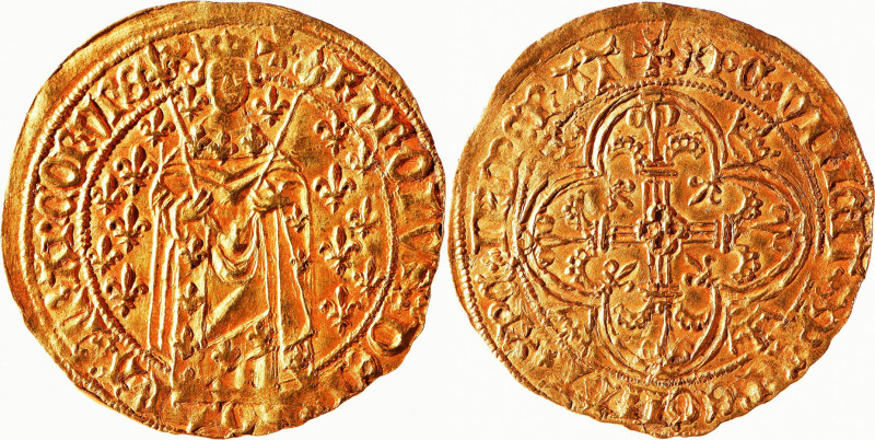 CHARLES VII (1422-1461). Royal d’or. Dy 455. TTB