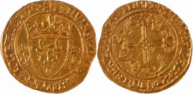 LOUIS XI (1461-1483). Ecu d’or à la couronne pour Bordeaux (nef initiale). Dy 539. TTB