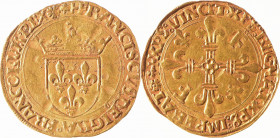 FRANCOIS I (151-1547). Ecu au soleil pour Lyon (trèfle et point 12°). Dy 775. TTB