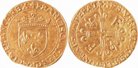 FRANCOIS I (151-1547). Ecu au soleil pour Toulouse (point 5°, trèfle initial). TTB