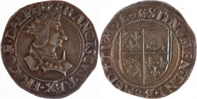 FRANCOIS I (151-1547). Teston du Dauphiné en argent du 4° type. Dy 826. Exemplaire de qualité rare, avec une jolie patine