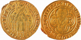 ALLEMAGNE, Jülich Reinold (1402-1423). Florin d’or au Saint Jean. Friedberg 1364. TB à TTB