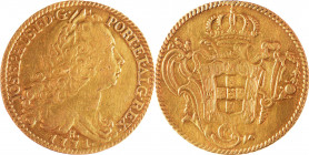 BRESIL, Joseph I (1750-1777). 6400 réis, 1771 Rio. Friedberg 65. TTB, nettoyée