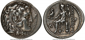 MACEDONIAN KINGDOM. Alexander III the Great (336-323 BC). AR tetradrachm (28mm, 16.96 gm, 6h). NGC Choice VF 5/5 - 4/5, die shift. Posthumous issue of...