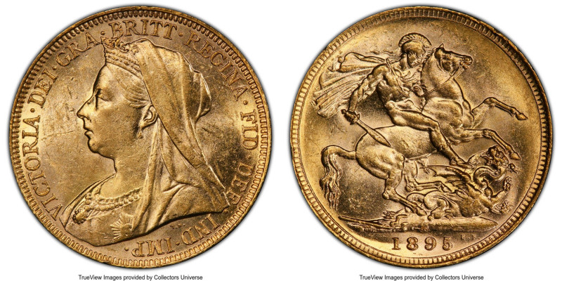 Victoria gold Sovereign 1895-M MS61 PCGS, Melbourne mint, KM13, S-3875. AGW 0.23...