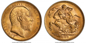 Edward VII gold Sovereign 1903-M MS63 PCGS, Melbourne mint, KM15, S-3971. AGW 0.2355 oz. 

HID09801242017

© 2022 Heritage Auctions | All Rights R...