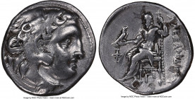 MACEDONIAN KINGDOM. Alexander III the Great (336-323 BC). AR drachm (18mm, 1h). NGC VF. Early posthumous issue of Colophon, ca. 310-301 BC. Head of He...