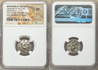 MACEDONIAN KINGDOM. Alexander III the Great (336-323 BC). AR drachm (17mm, 11h). NGC VF. Posthumous issue of Colophon, 310-301 BC. Head of Heracles ri...
