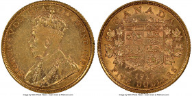 George V gold 5 Dollars 1913 AU55 NGC, Ottawa mint, KM26. AGW 0.2419 oz. 

HID09801242017

© 2022 Heritage Auctions | All Rights Reserved