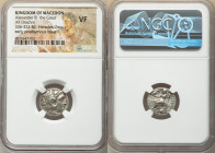 MACEDONIAN KINGDOM. Alexander III the Great (336-323 BC). AR drachm (16mm, 1h). NGC VF. Posthumous issue of Colophon, ca. 319-310 BC. Head of Heracles...