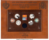Republic 7-Piece Lot of Uncertified silver Medals 1999 UNC, Havana mint, KM-Unl. Three enameled or colorized. Presented to Don Juan Carlos I and Dona ...